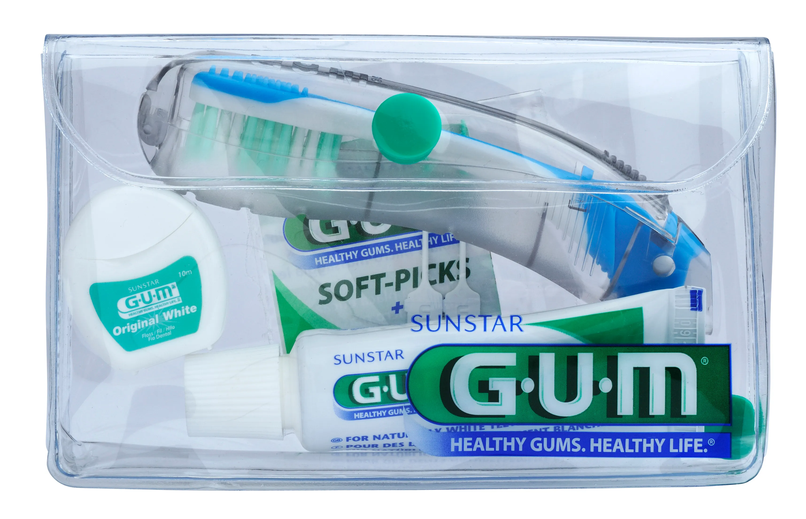 Sunstar Gum Travel Kit, zestaw podróżny do higieny jamy ustnej, 1 sztuka