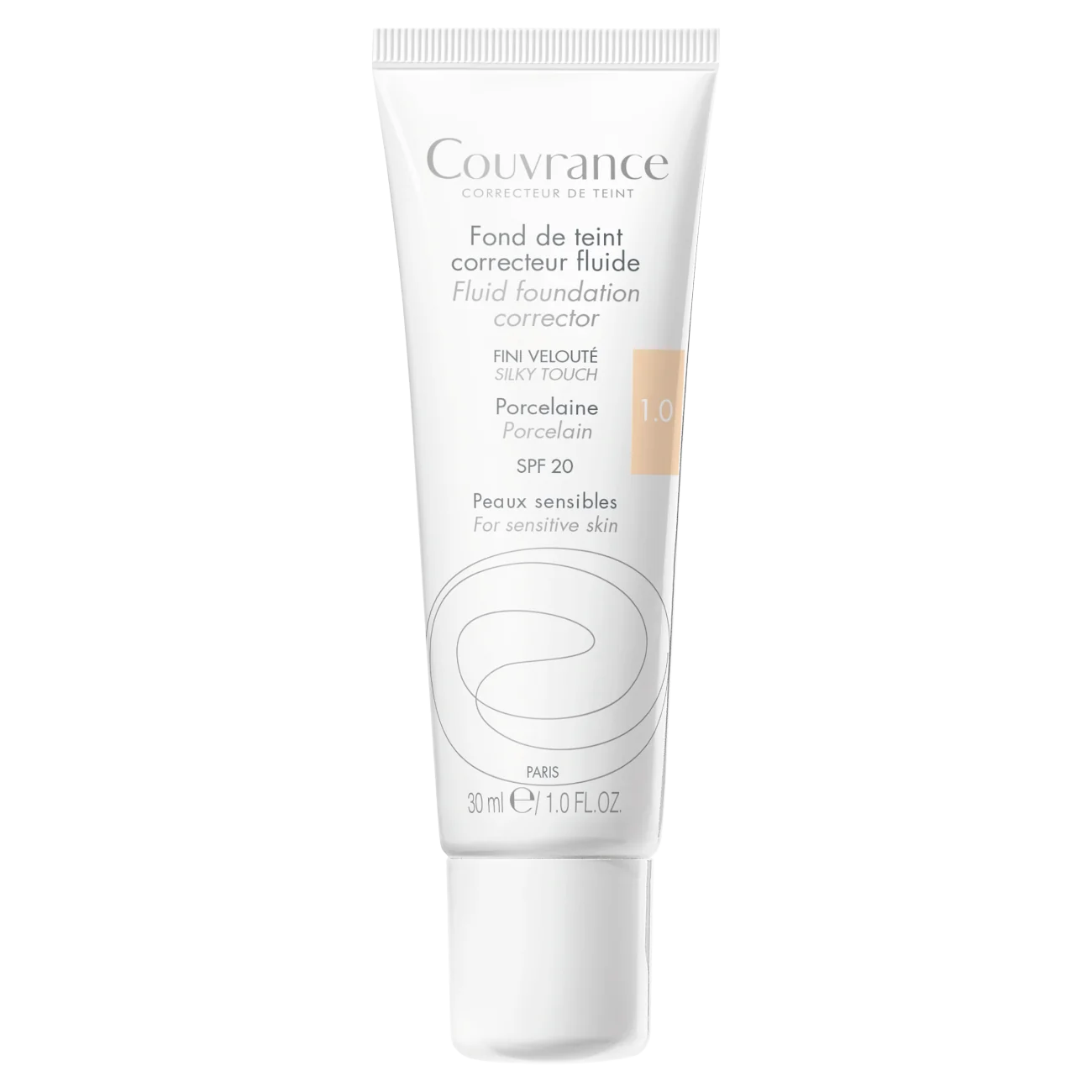 Avene Couvrance fluid SPF 20, 30 ml, 01 porcelanowy, 30 ml