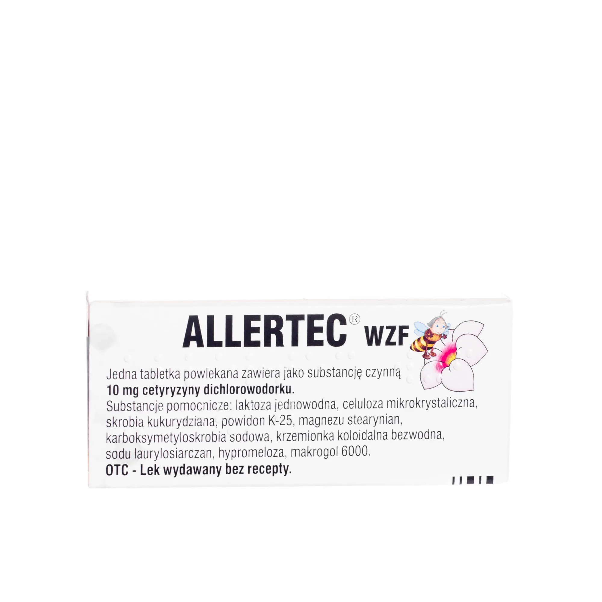 Allertec WZF, lek przeciwalergiczny, 7 tabletek 
