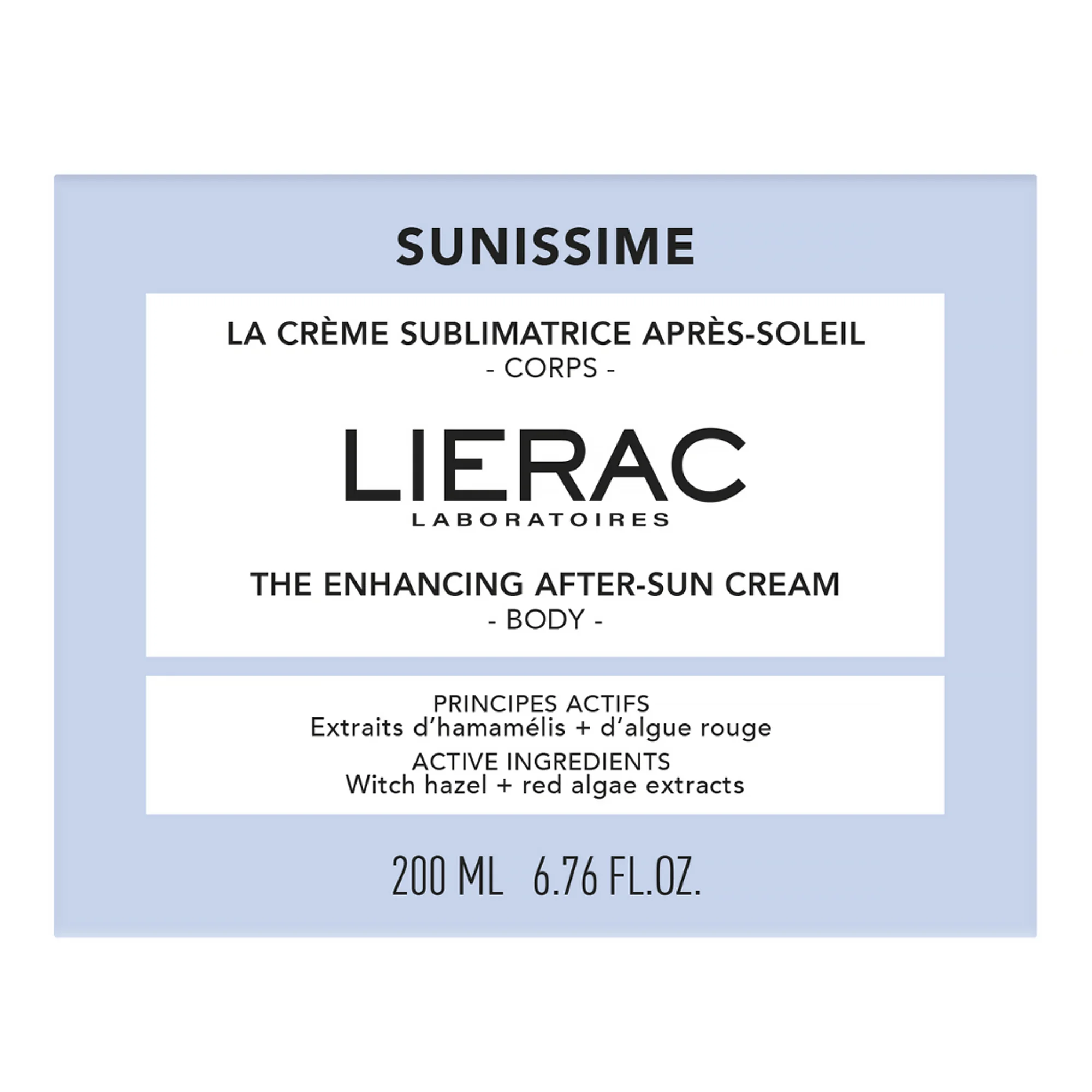 Lierac Sunissime upiększający krem po opalaniu z drobinkami do ciała 200 ml