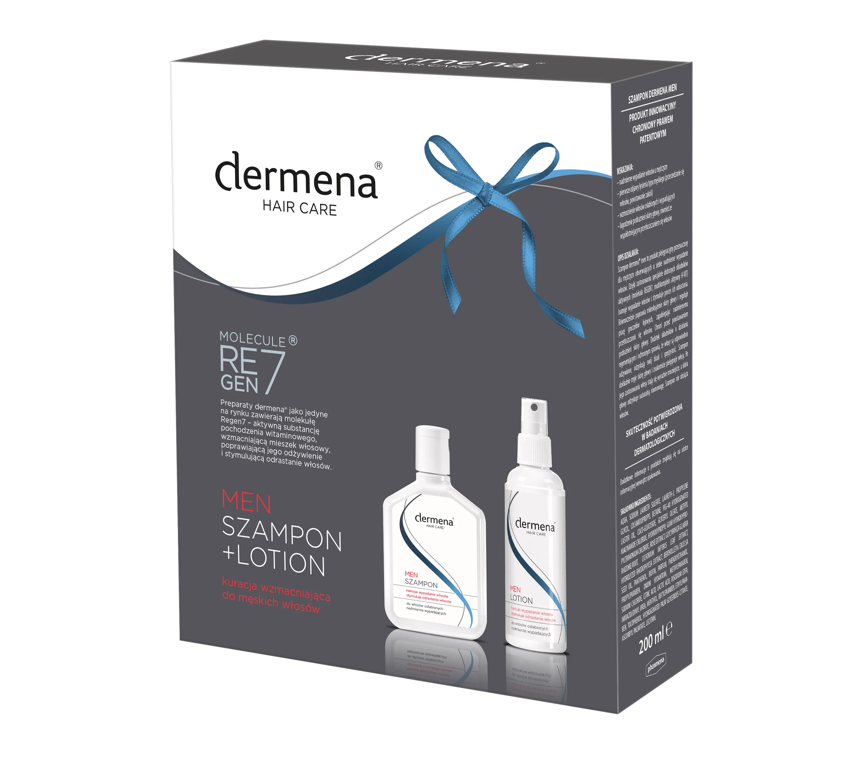 Dermena Men zestaw, szampon, 200 ml + Dermena Men, lotion, 150 ml