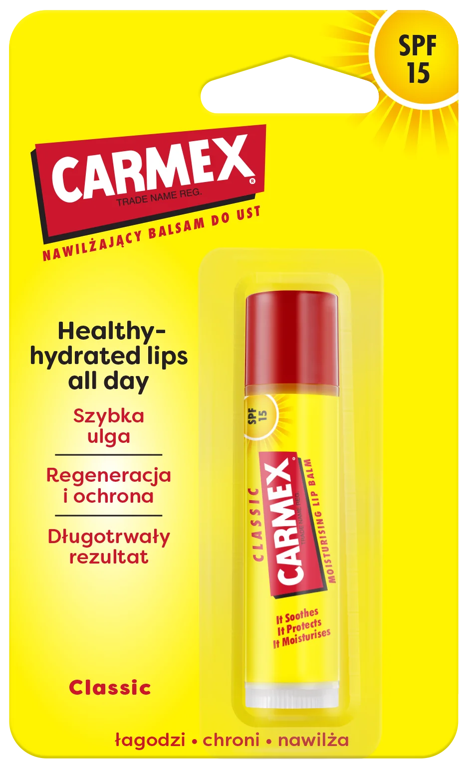 Carmex pomadka ochronna w sztyfcie Classic, 4,25 g balsam do ust, 4,25 g