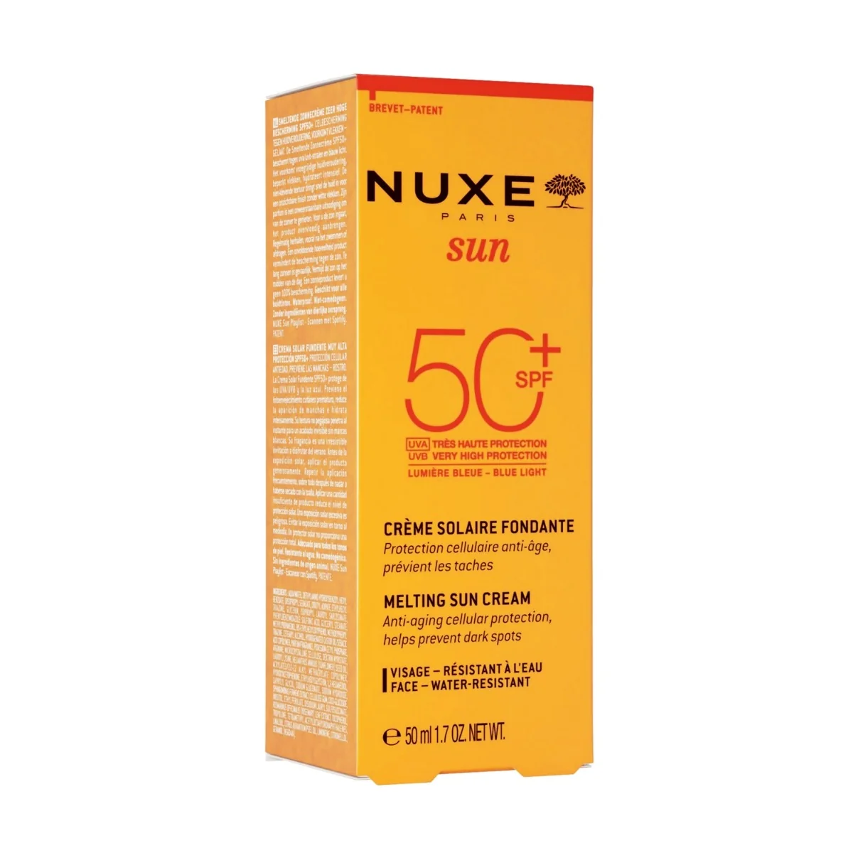 Nuxe Sun krem do twarzy przeciwsłoneczy SPF 50+, 50 ml