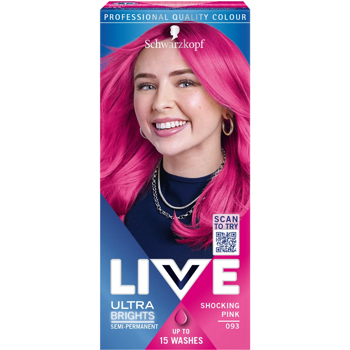 Schwarzkopf Live Ultra Brights farba do włosów 093 Shocking Pink, 1 szt.