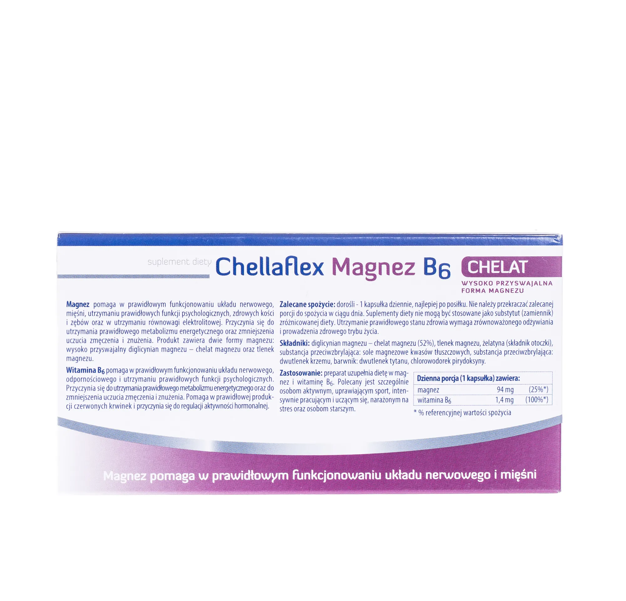 Chellaflex Magnez B6, suplement diety, 36 kapsułek 