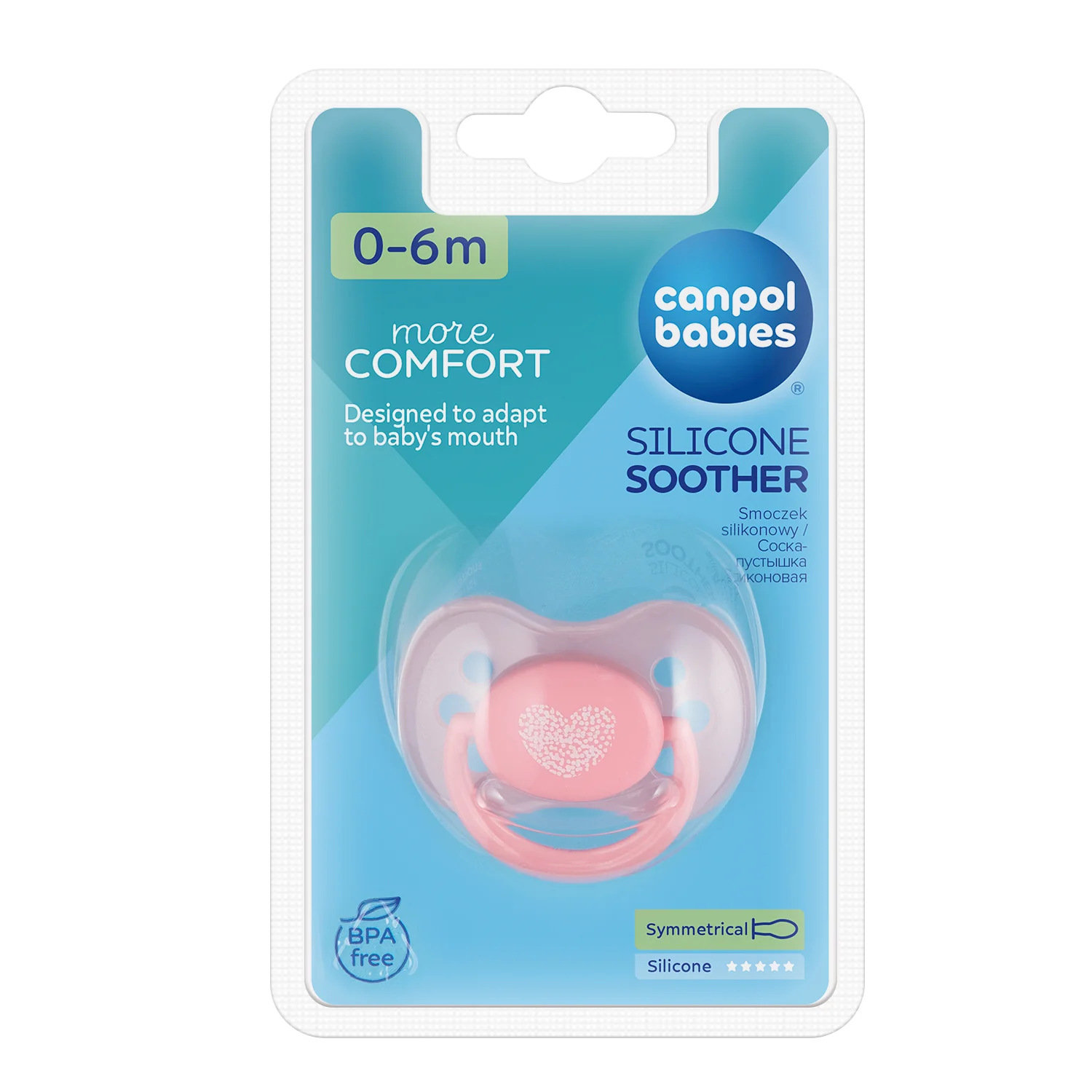 Canpol Babies smoczek silikonowy symetryczny rozmiar A, 0-6 miesiąca, 1 szt.