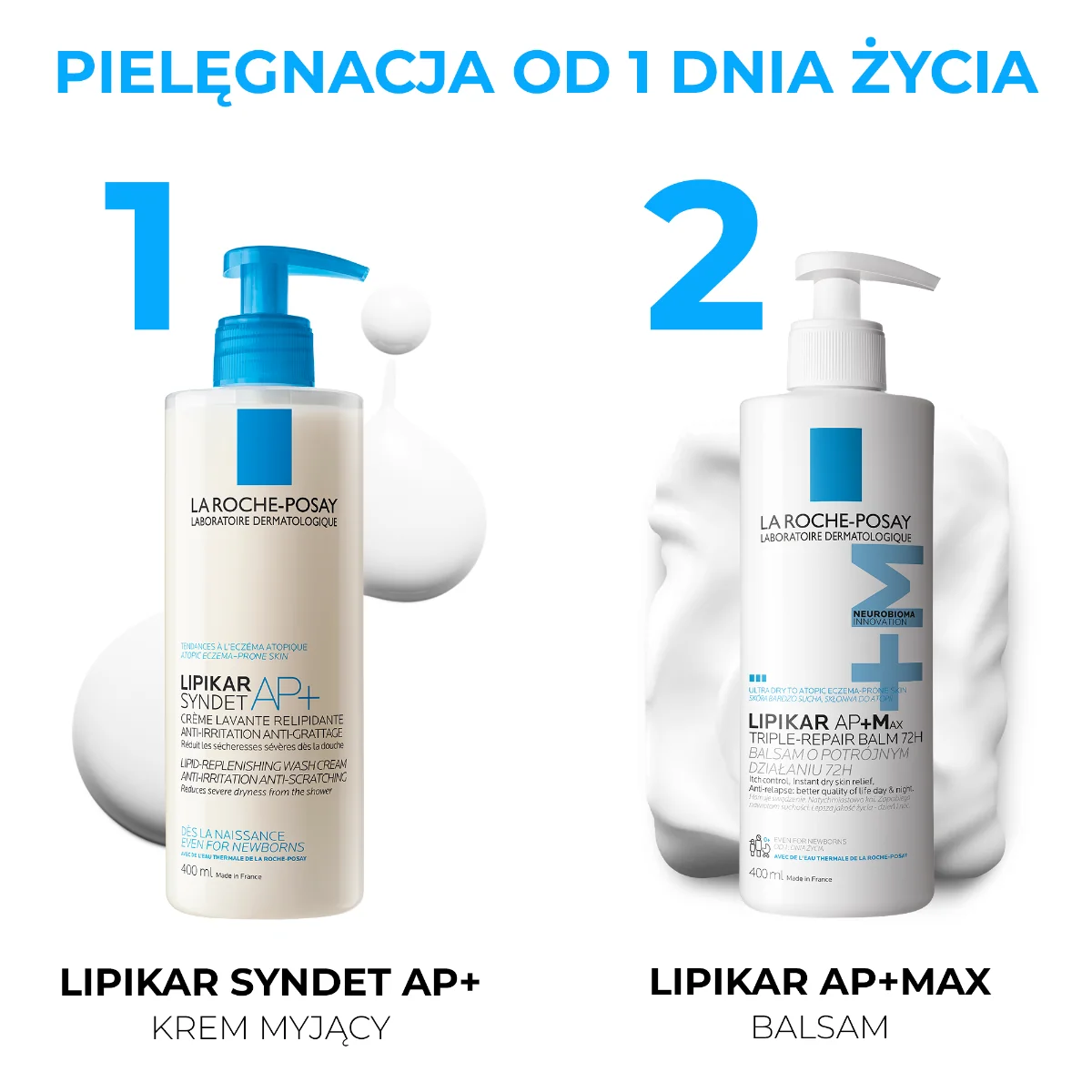 La Roche-Posay Lipikar Baume LIGHT AP+M Balsam regenerujący do ciała, 400 ml