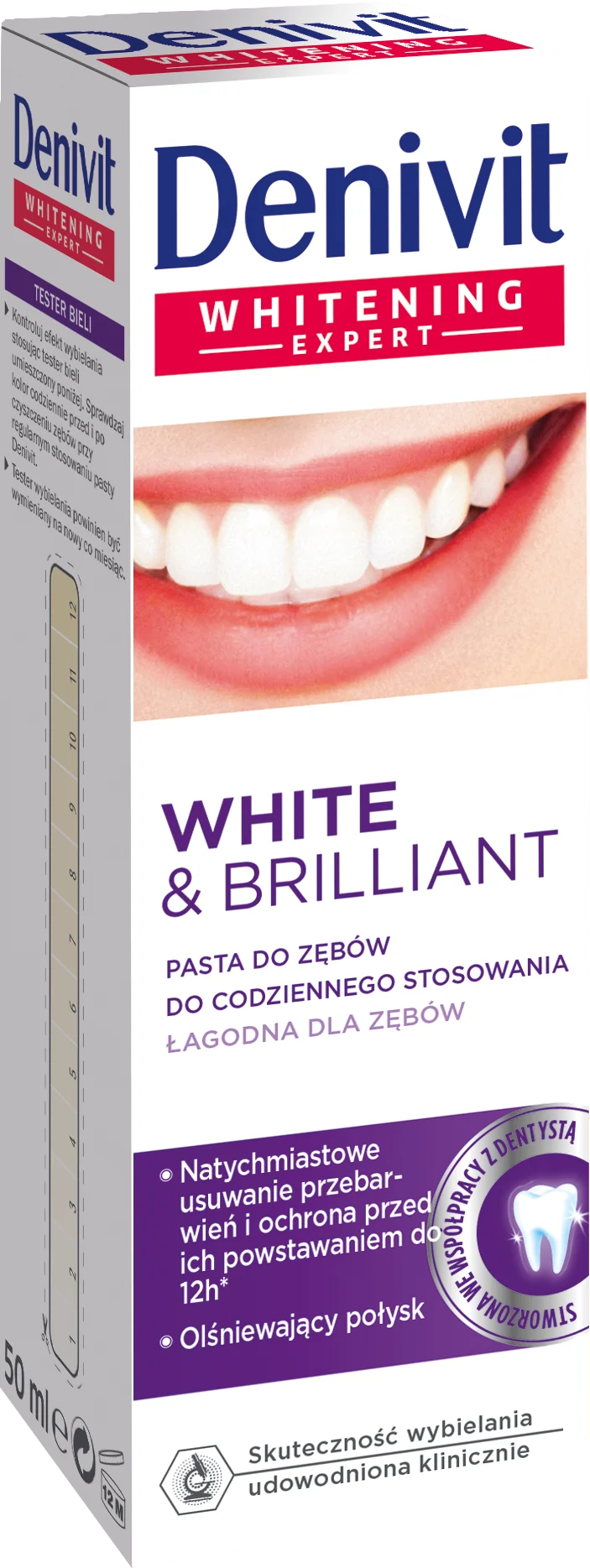 Denivit White & Brilliant Pasta do zębów do codziennego stosowania, 50 ml
