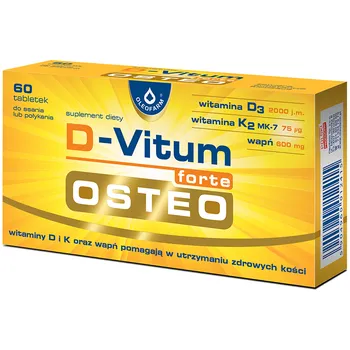 D-Vitum forte Osteo, suplement diety, 60 kapsułek 