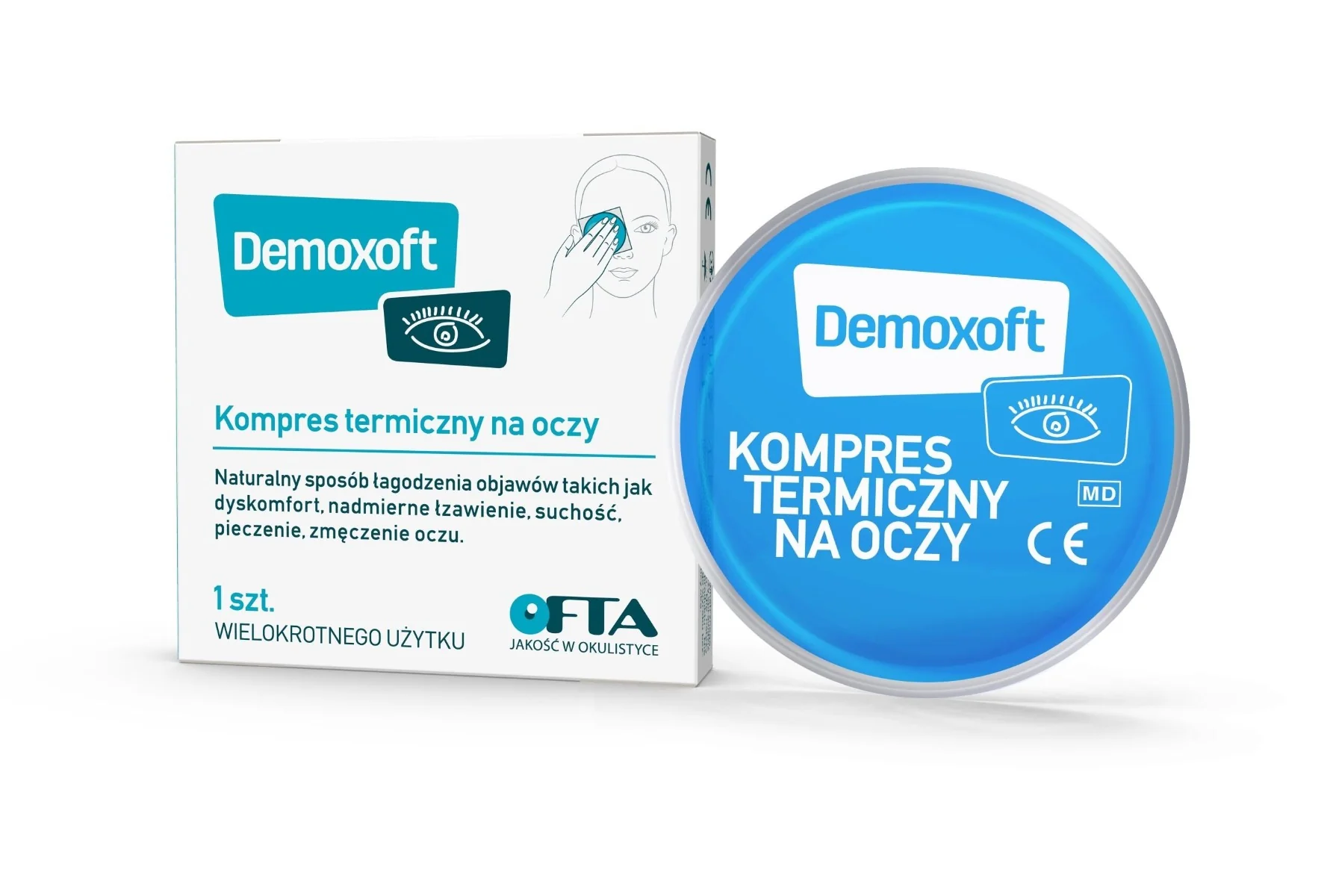 Demoxoft kompres termiczny na oczy, 1 sztuka| drmax.pl | Dr. Max