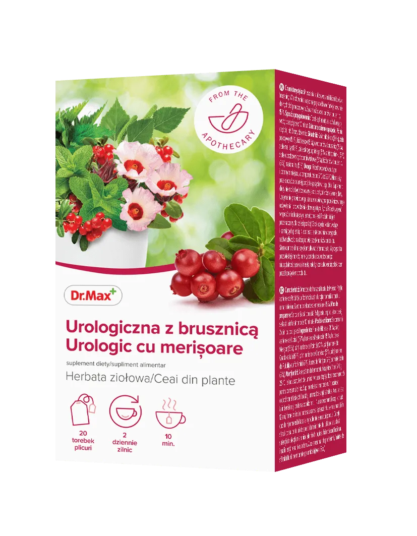 Herbata Urologiczna z Brusznicą Dr.Max, suplement diety, 20 saszetek