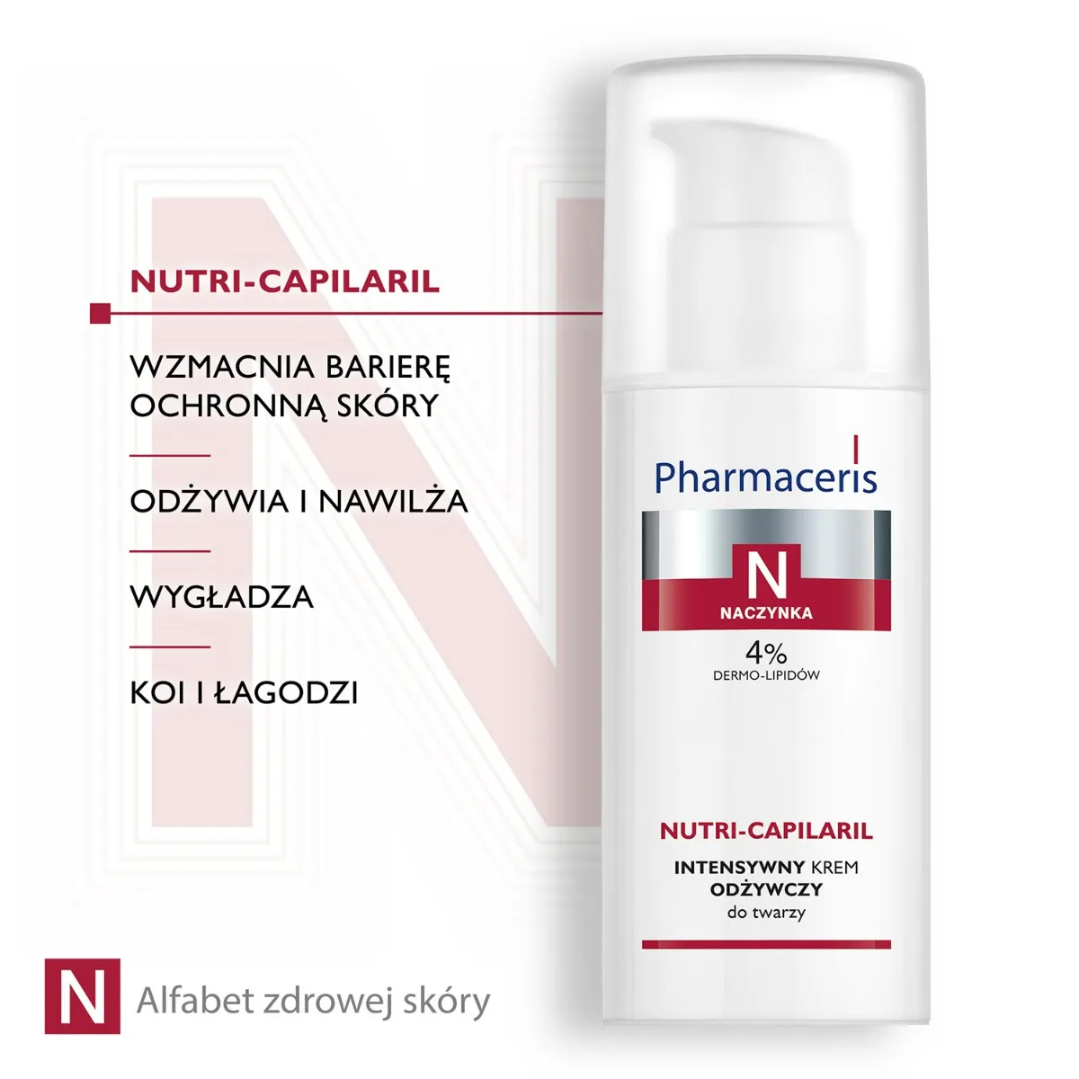 Pharmaceris N Nutri-Capilaril, intensywny krem odżywczy do twarzy, 50 ml 