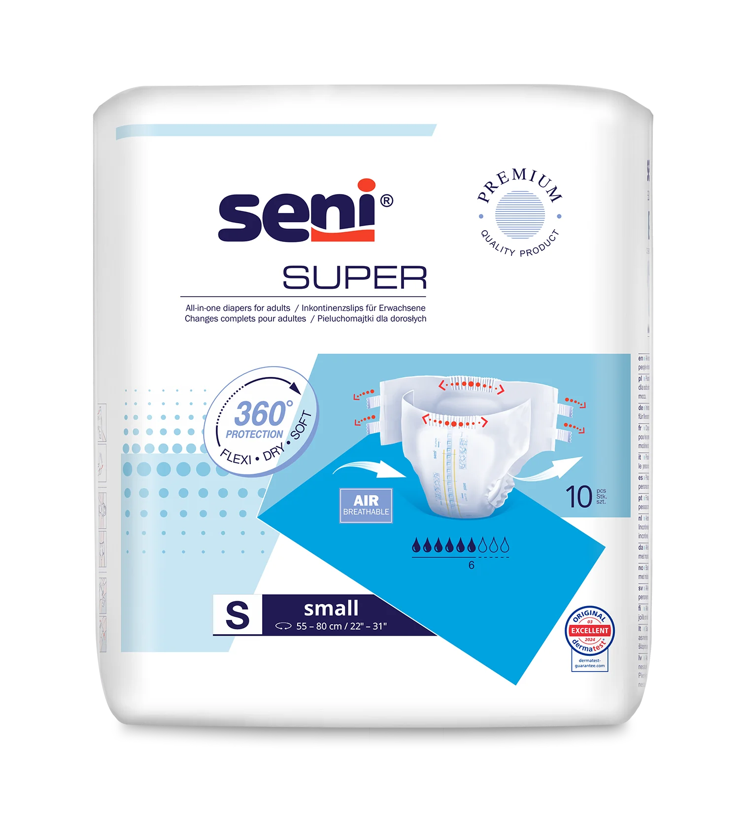 Seni Super pieluchomajtki S, 10 szt.