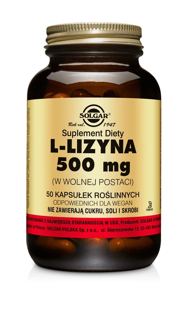 Solgar L-Lizyna, suplement diety, 50 kapsułek