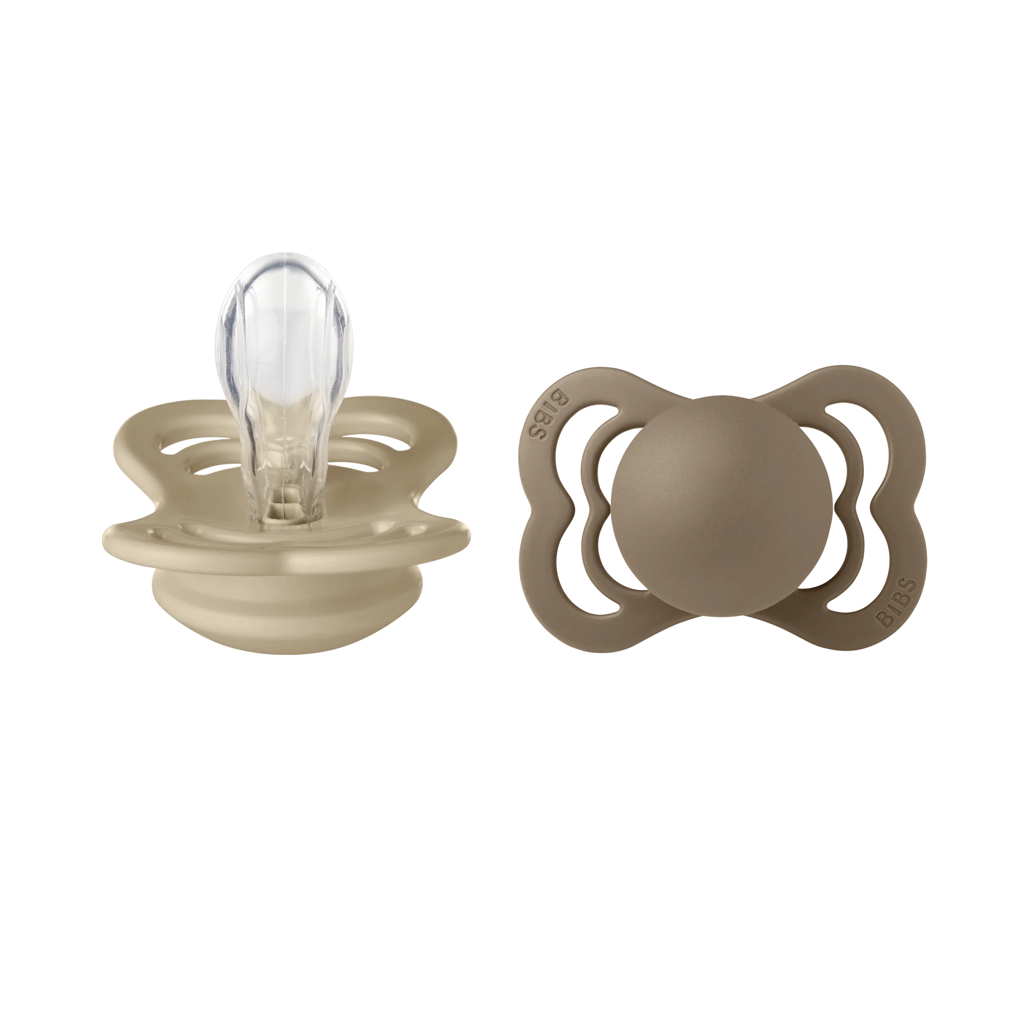 BIBS Pacifier Supreme Vanilla & Dark Oak smoczek silikonowy, 2 szt.
