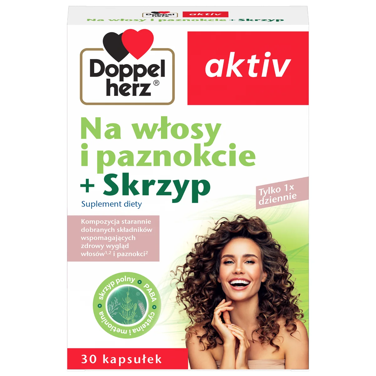 Doppelherz Aktiv Na włosy i paznokcie + Skrzyp 30 kapsułek