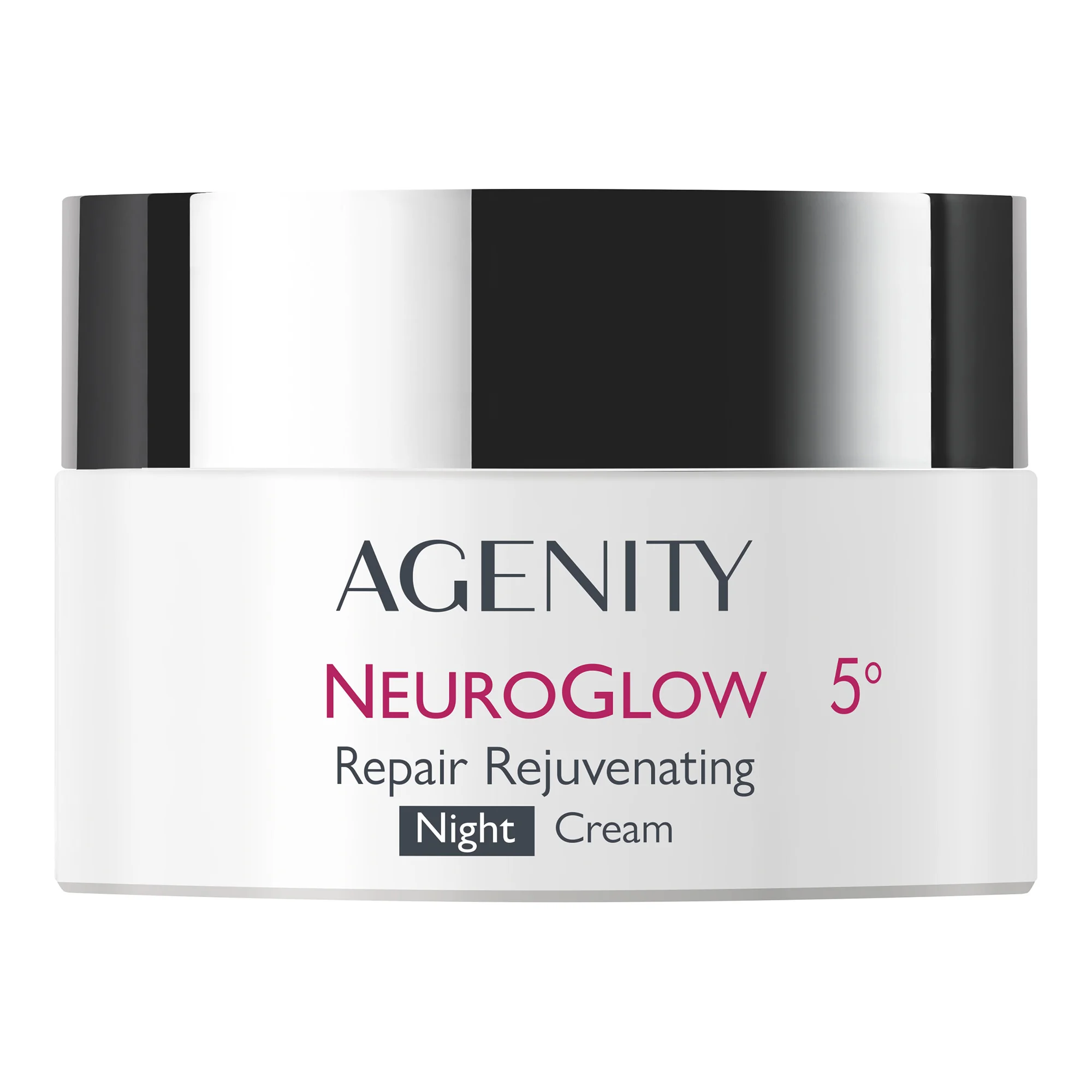 AGENITY NeuroGlow 5° Naprawczy krem odmładzający na noc, 50 ml