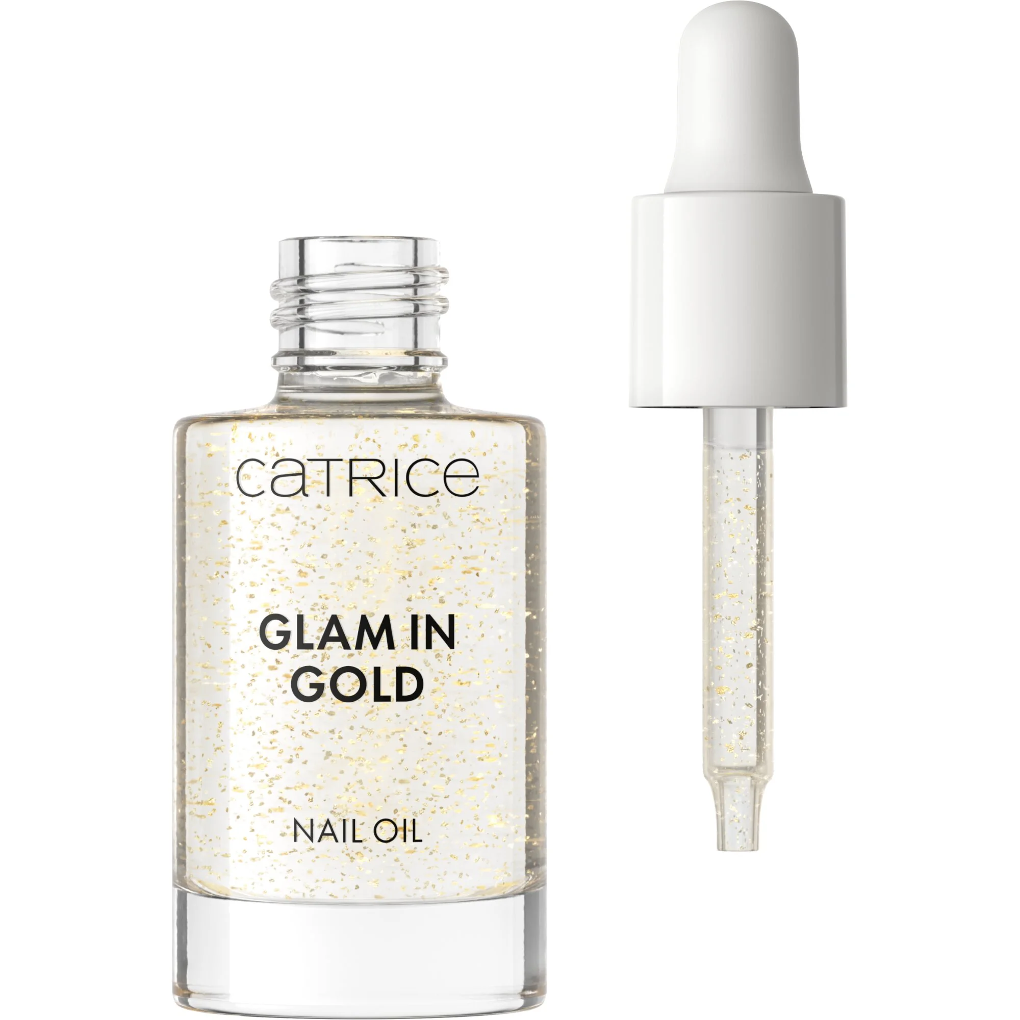 CATRICE Glam In Gold Nail Oil odżywczy olejek do paznokci i skórek, 8 ml