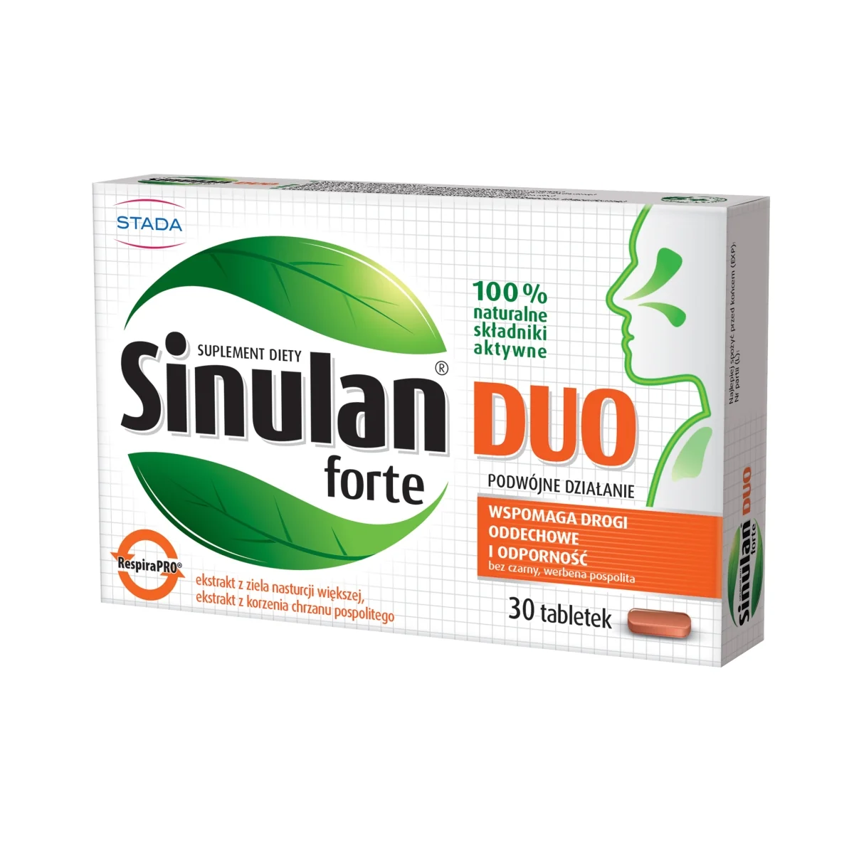 Sinulan forte Duo suplement diety, 30 tabletek powlekanych