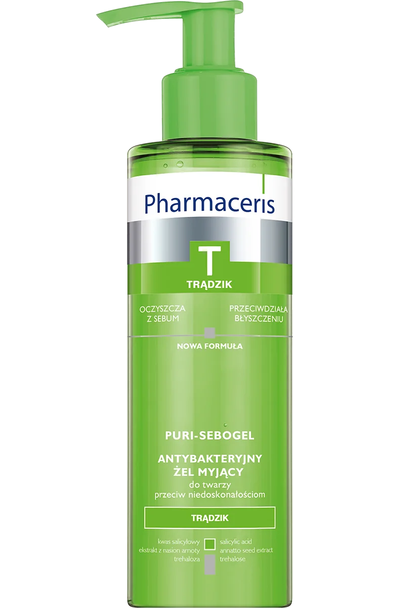 Pharmaceris T Puri-Sebogel antybakteryjny żel myjący do twarzy, 190 ml