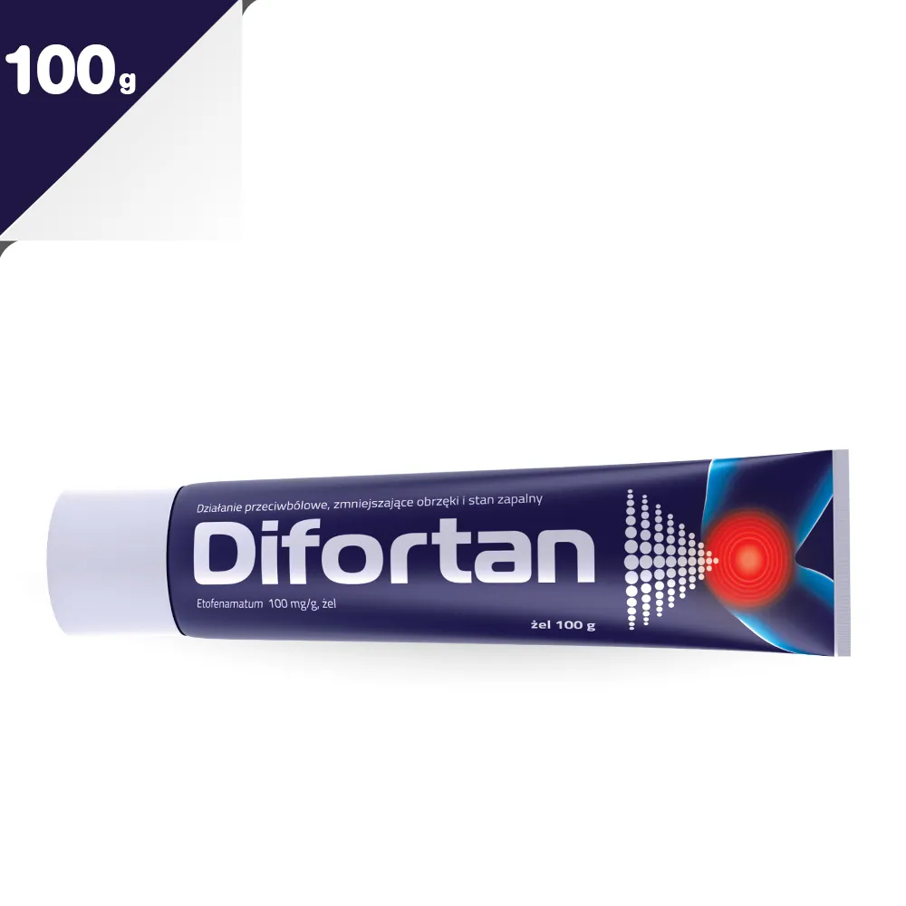 Difortan, 100 mg/g, żel, 100 g