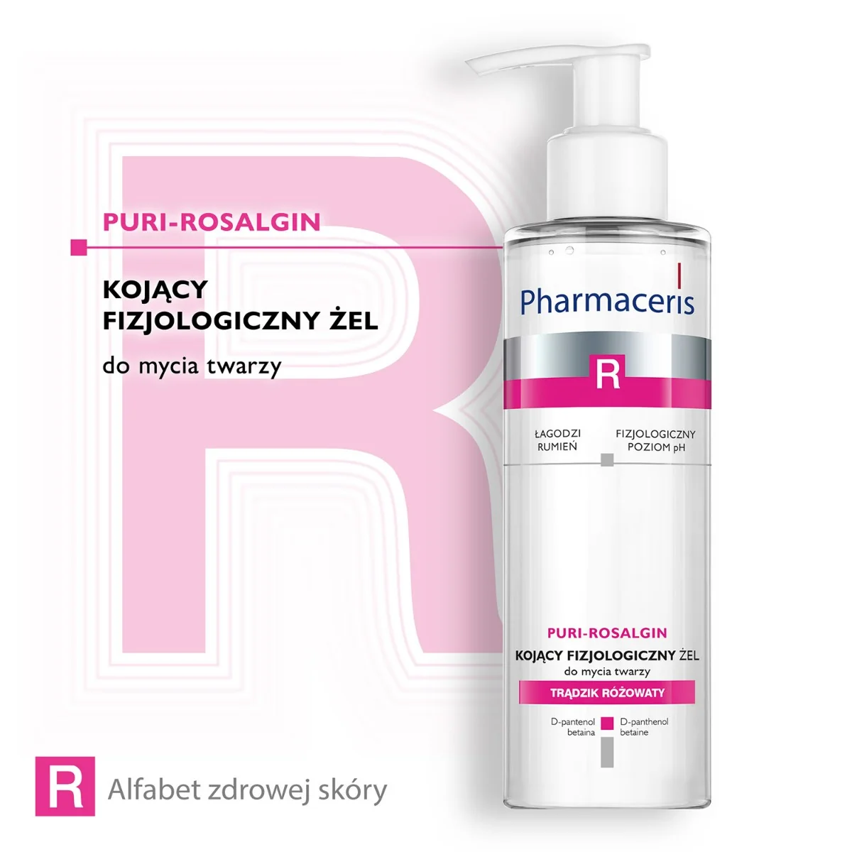 Pharmaceris R Puri-Rosalgin kojący fizjologiczny żel do mycia twarzy i okolic oczu, 190 ml