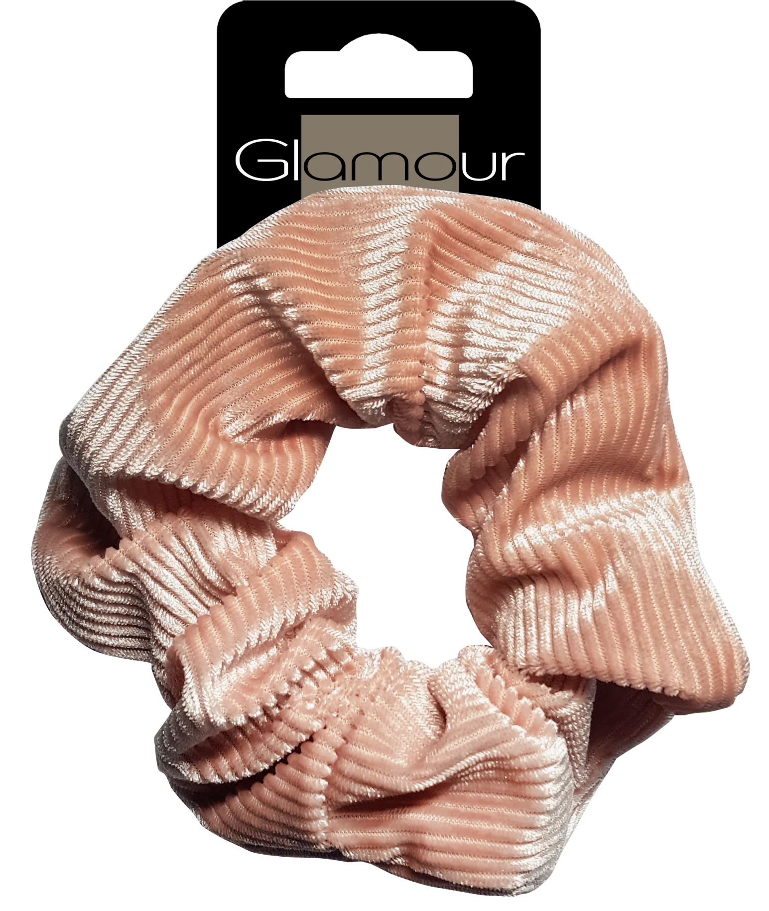 Glamour zawijka welurowa w prążki różowa, 1 szt.
