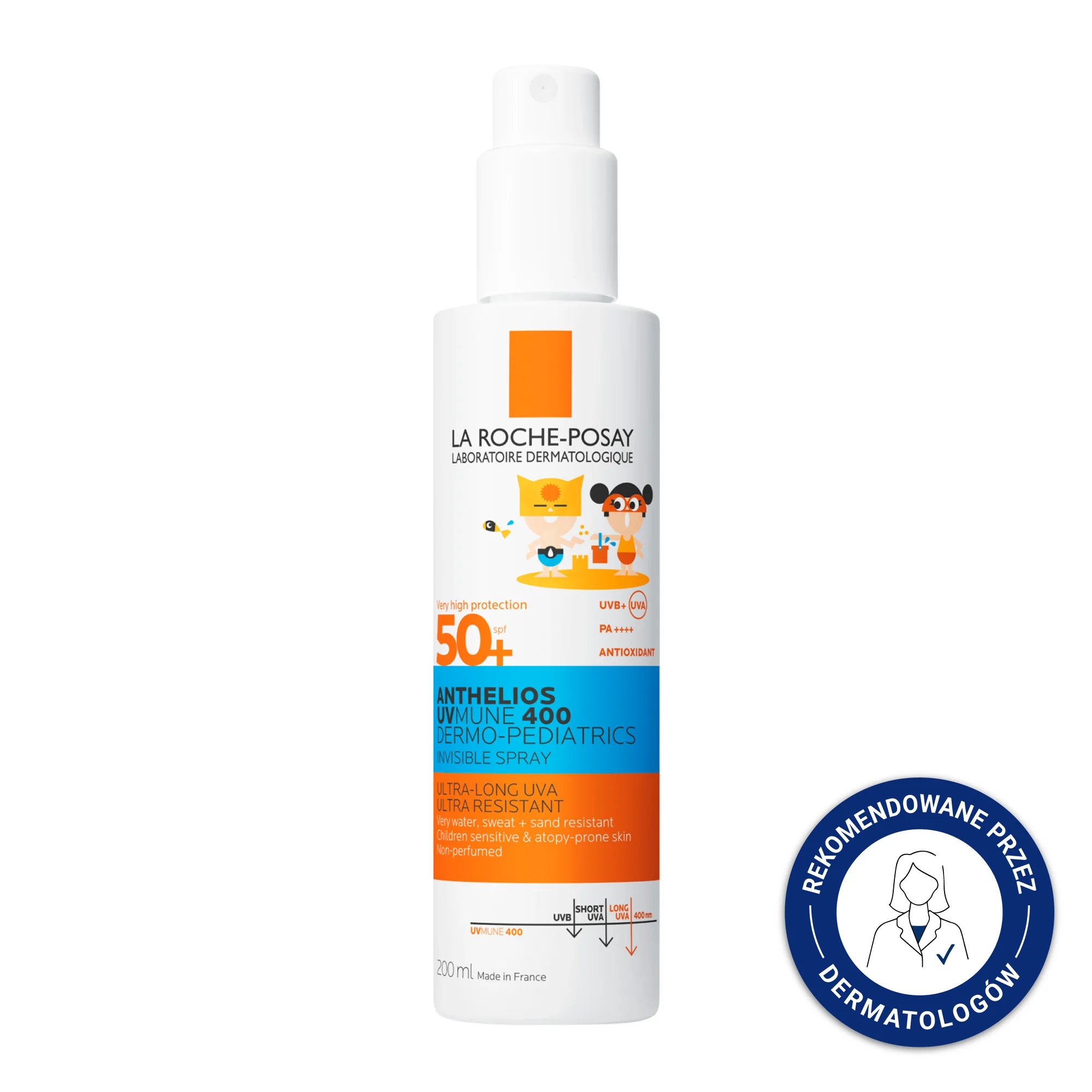 La Roche-Posay Anthelios UVMUNE 400 Dermo-Pediatrics SPF50+ niewidoczny spray 200 ml