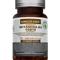 Singularis Superior Witamina D3 Forte 5000 IU, suplement diety, 120 kapsułek