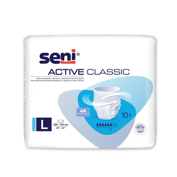 Seni Active Classic elastyczne majtki chłonne, rozmiar L, 100-135 cm, 10 szt.