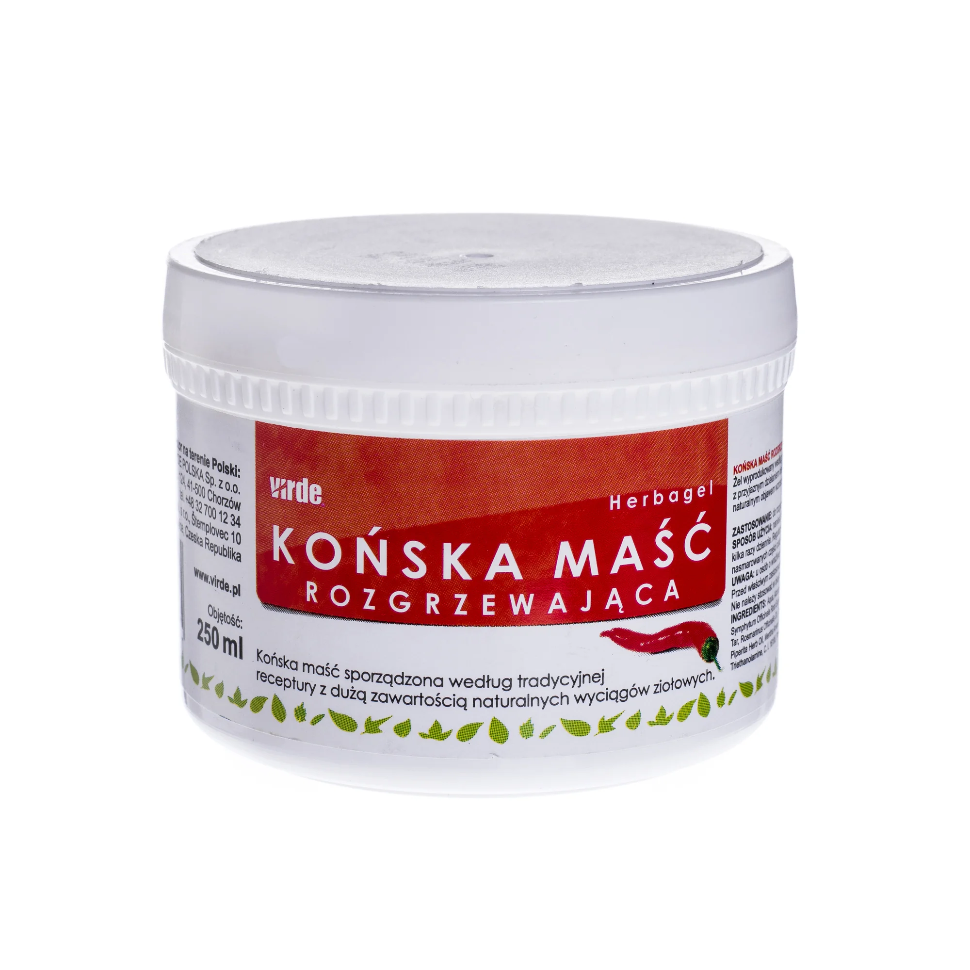 Virde końska maść rozgrzewająca, 250 ml