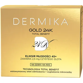 Dermika Gold 24K, krem koncentrat młodości 45+ na dzień i noc, 50 ml 