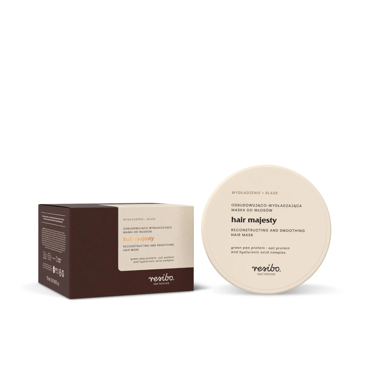 Resibo Hair Majesty odbudowująco-wygładzająca maska do włosów, 175 ml