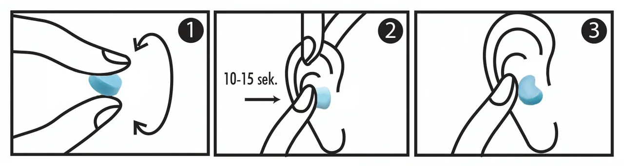 Haspro Mold 6P, formowane zatyczki do uszu, kolor niebieski, 6 par 