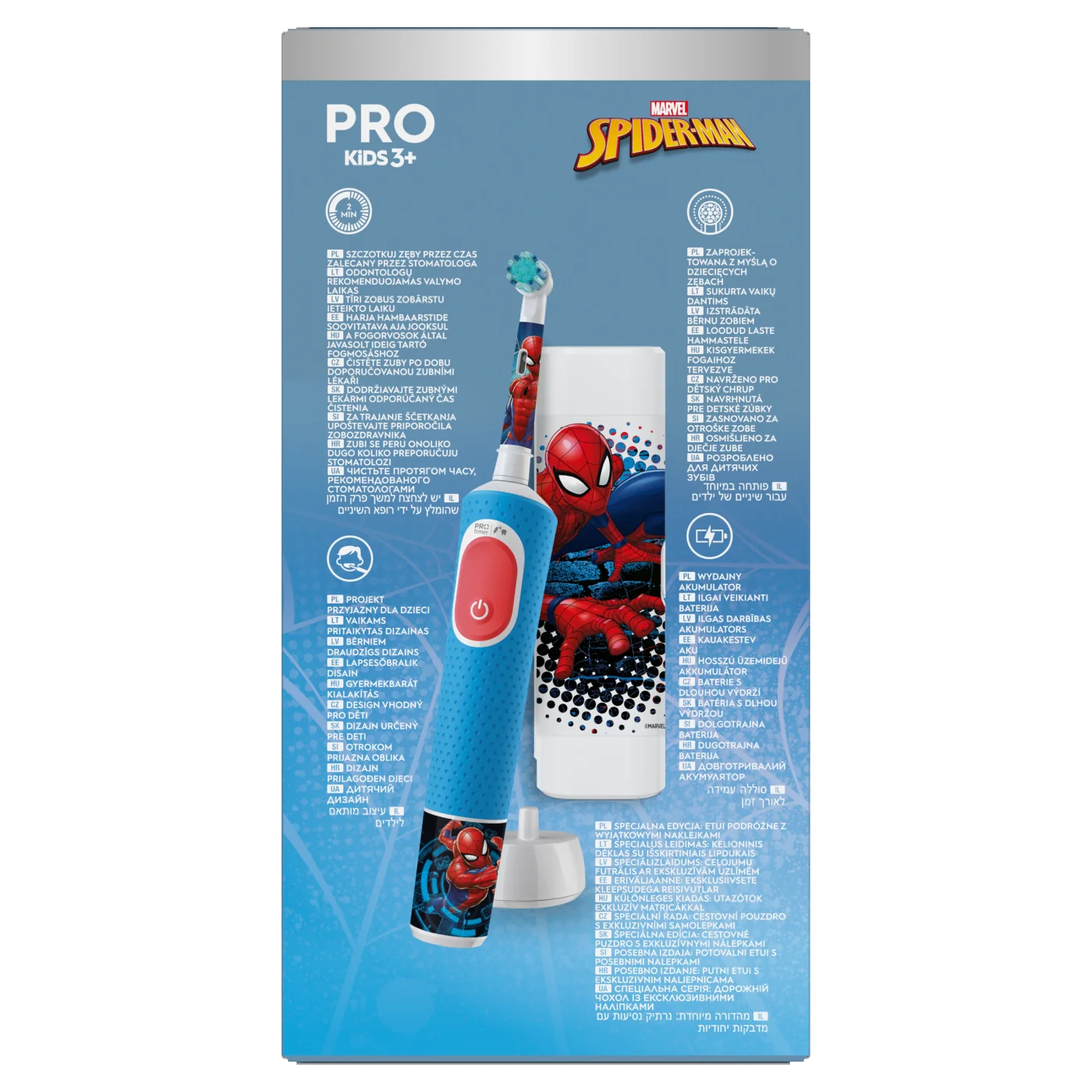 Oral-B Pro Kids 3+ Spider-Man szczoteczka elektryczna, 1 sztuka