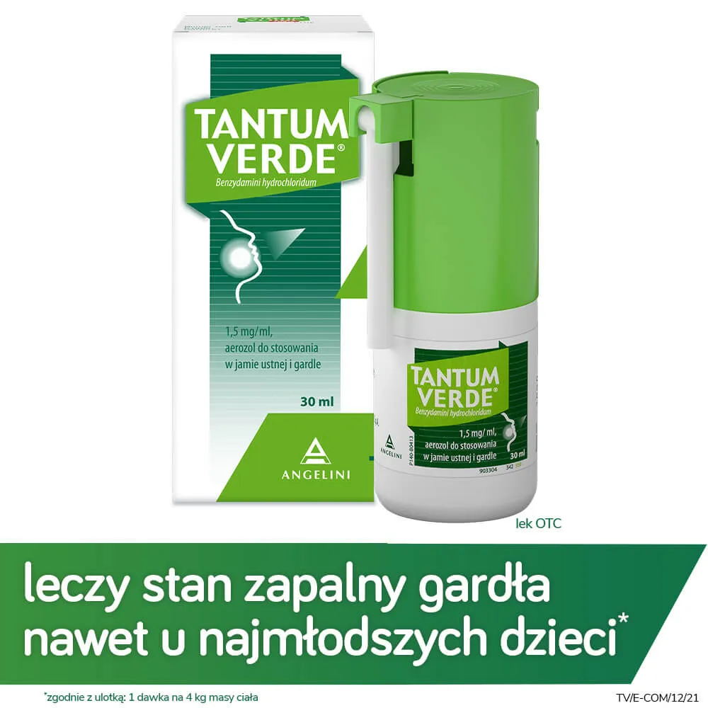 Tantum Verde, aerozol do stosowania w jamie ustnej i gardle, 30 ml