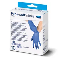 Peha-Soft Nitrile Fino, rękawiczki diagnostyczne, nitrylowe, bezpudrowe, rozmiar S, 10 sztuk