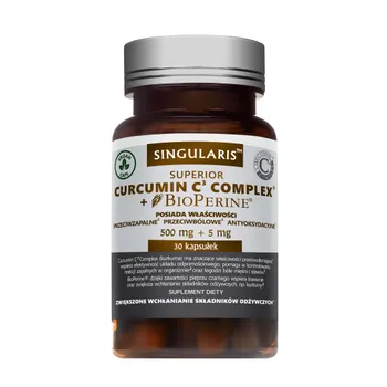 Singularis Superior Curcumin C3 Complex + Bioperin, suplement diety, 30 kapsułek 