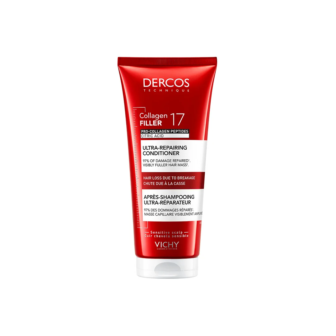Vichy Dercos Collagen 17 Filler ultraregenerująca odżywka do włosów, 200 ml