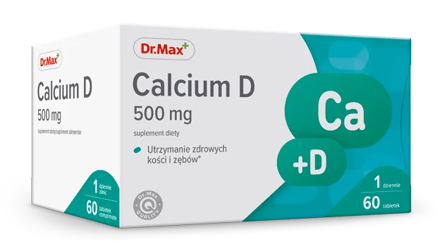 Calcium D 500 mg Dr. Max suplement diety, 60 tabletek