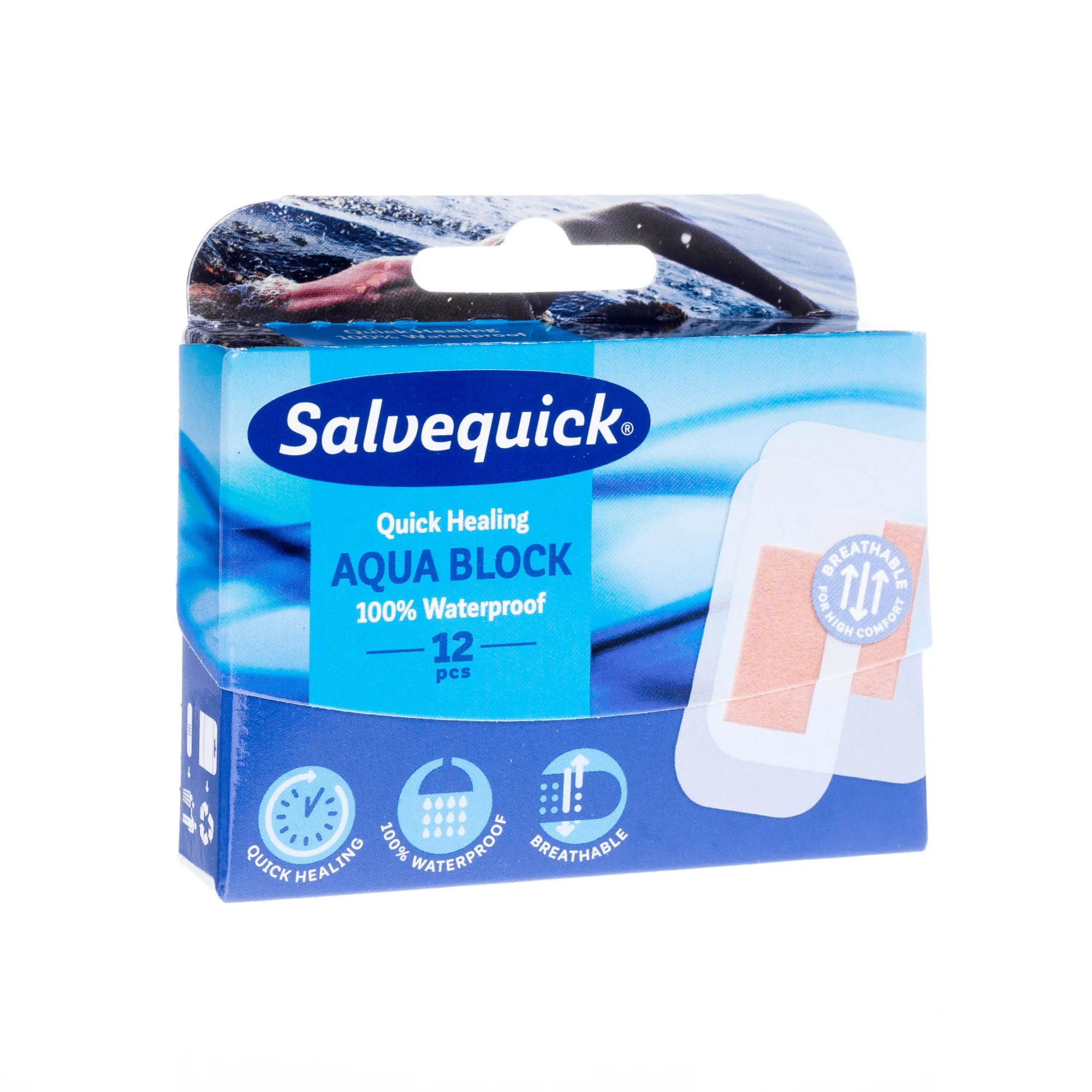 Salvequick AquaBlock, wodoodporne, 12 sztuk