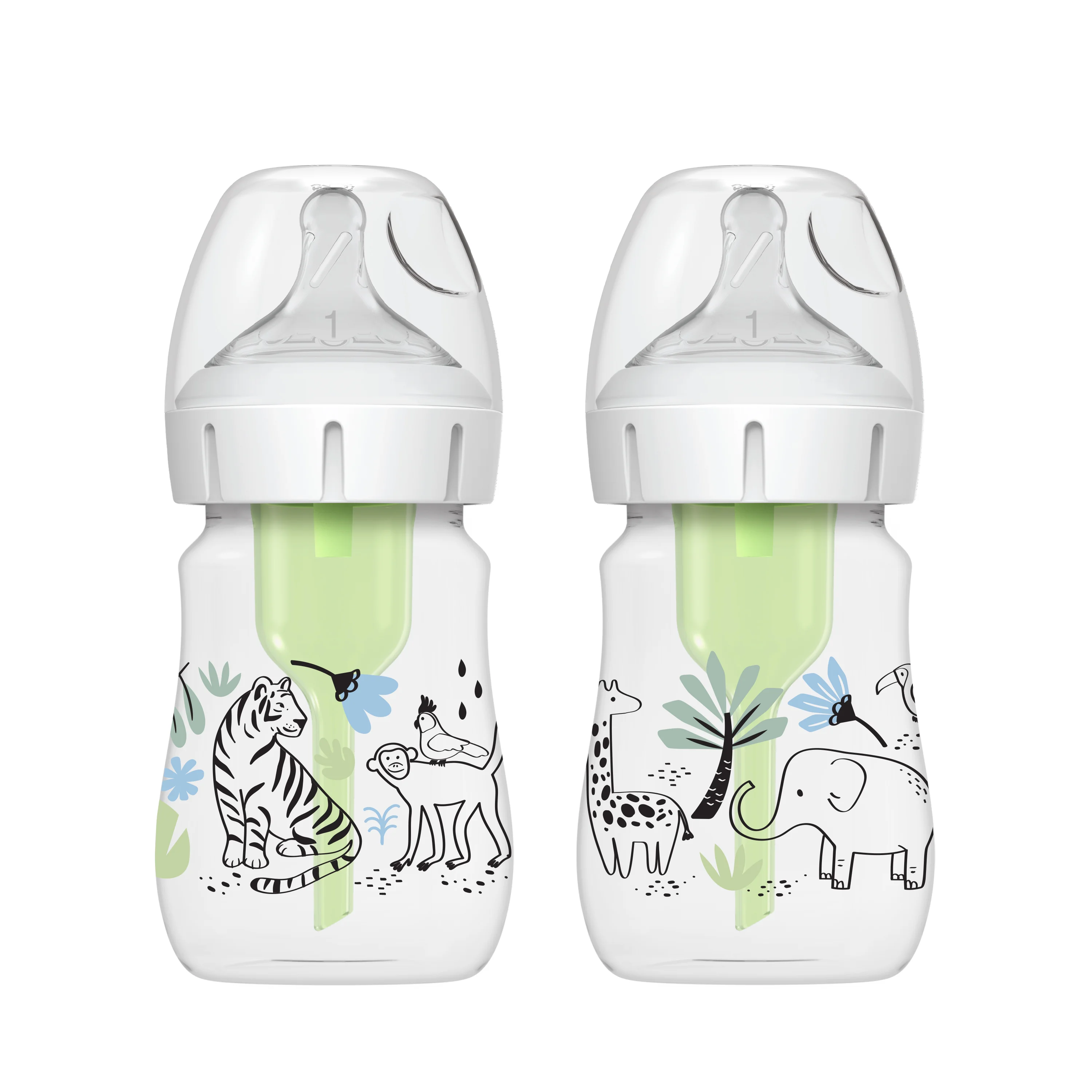 Dr Brown's Butelka Szeroka Szyjka 150 ml Options+ dżungla, 2 sztuki