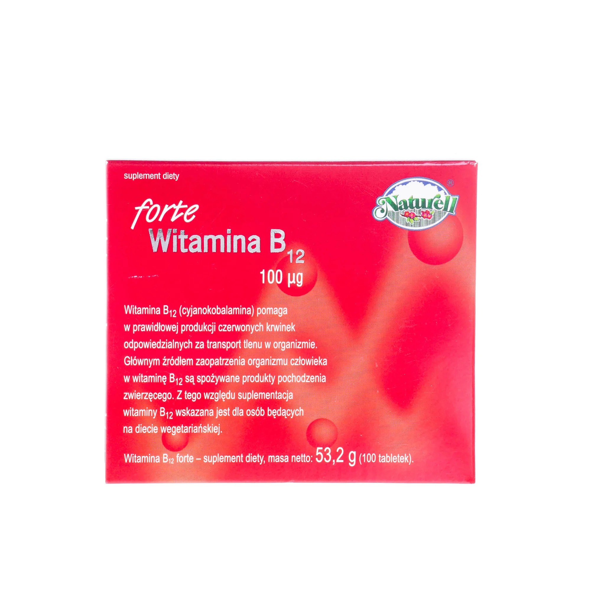 Witamina B12 forte, 100 μg, 100 tabletek 