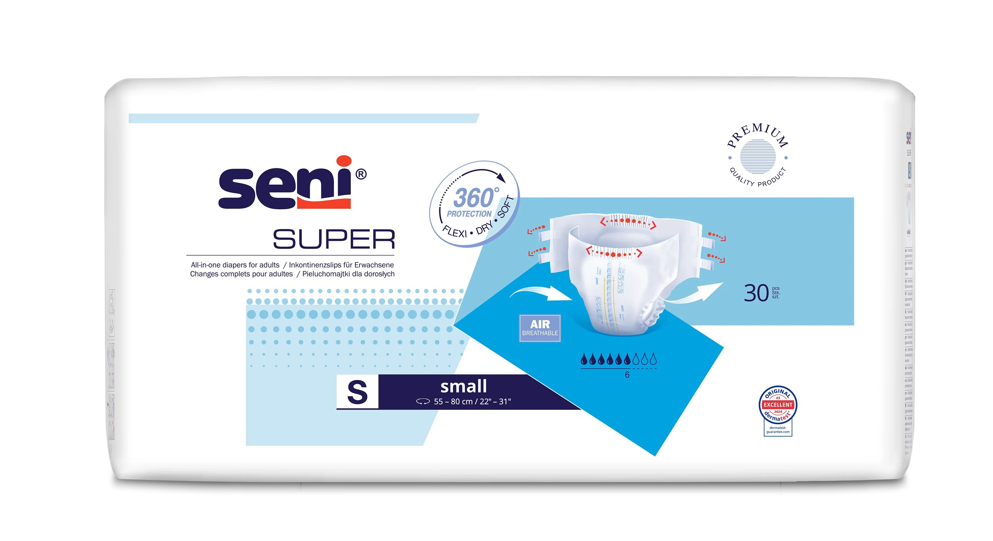 Seni Super pieluchomajtki S, 30 szt.