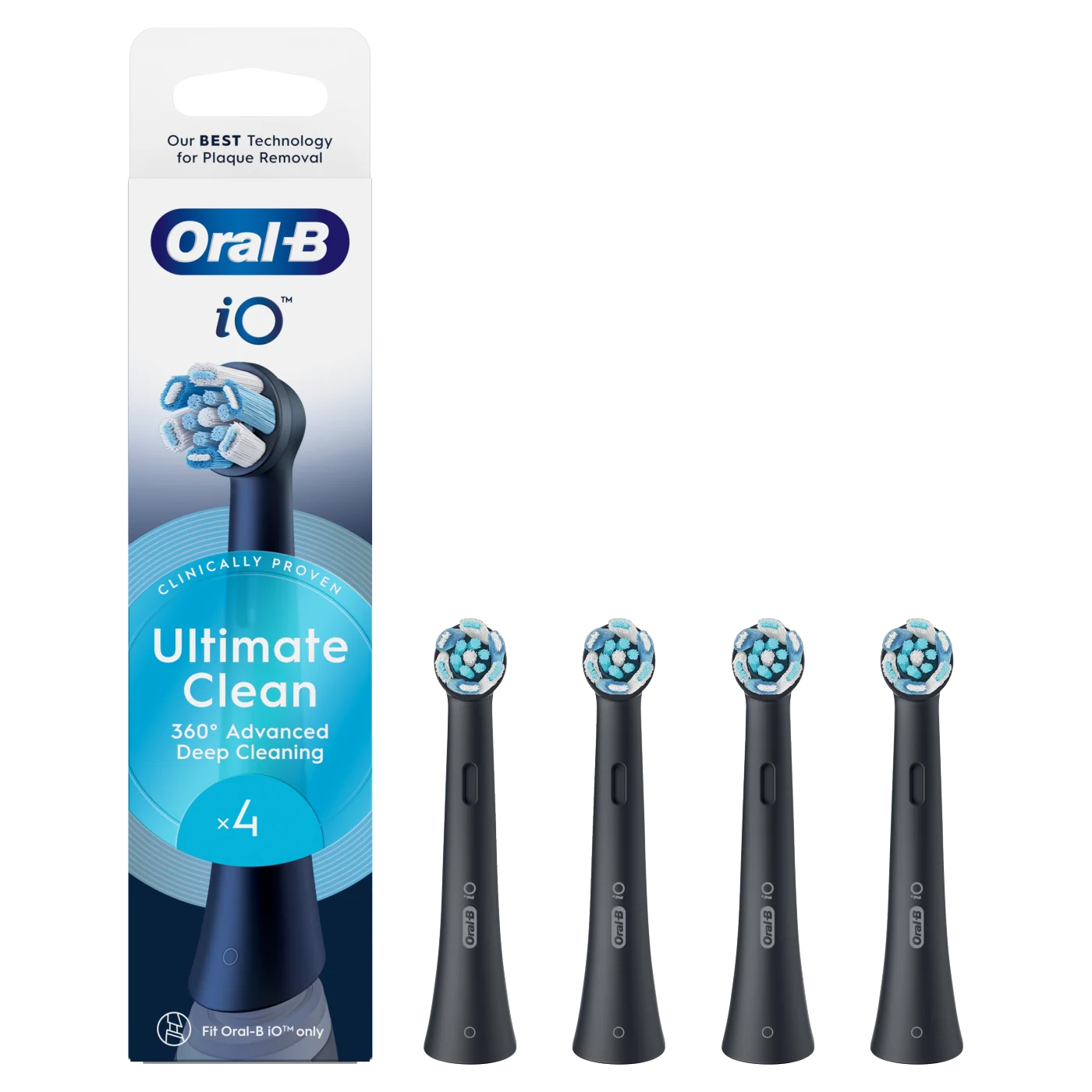 Oral-B iO Ultimate Clean końcówki do szczoteczek elektrycznych, 4 sztuki