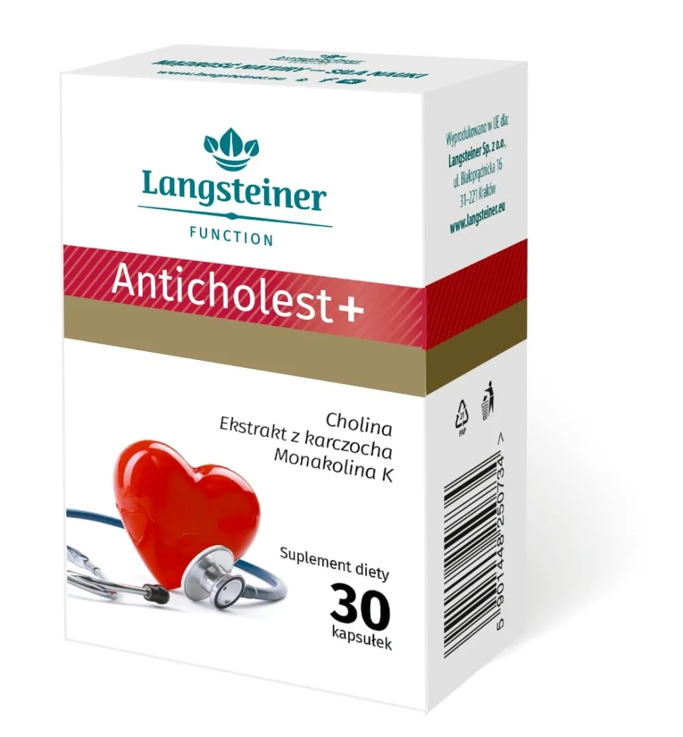 Anticholest +, suplement diety, 30 kapsułek