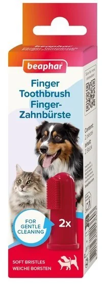 Beaphar Finger Toothbrush szczoteczka do zębów naparstkowa, 2 sztuki