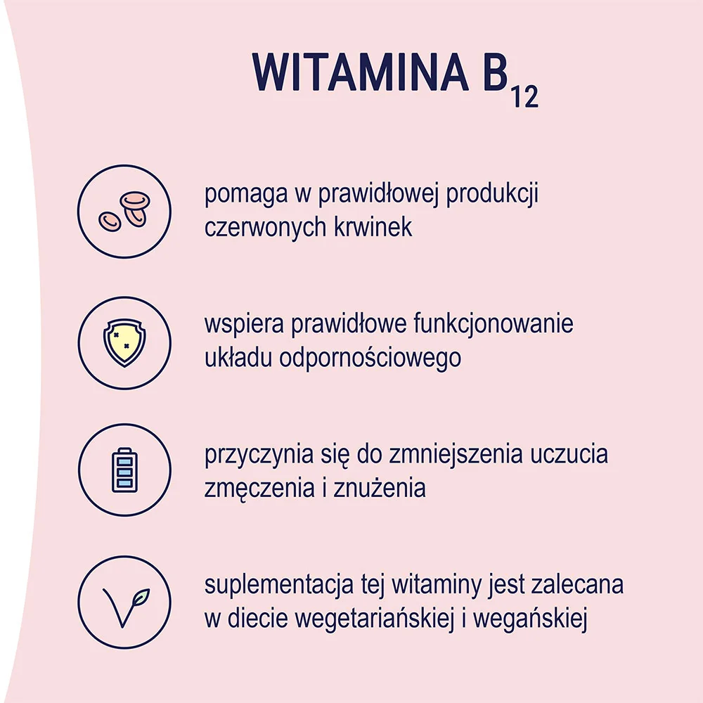 Naturell Witamina B12 Forte suplement diety, 60 tabletek do ssania