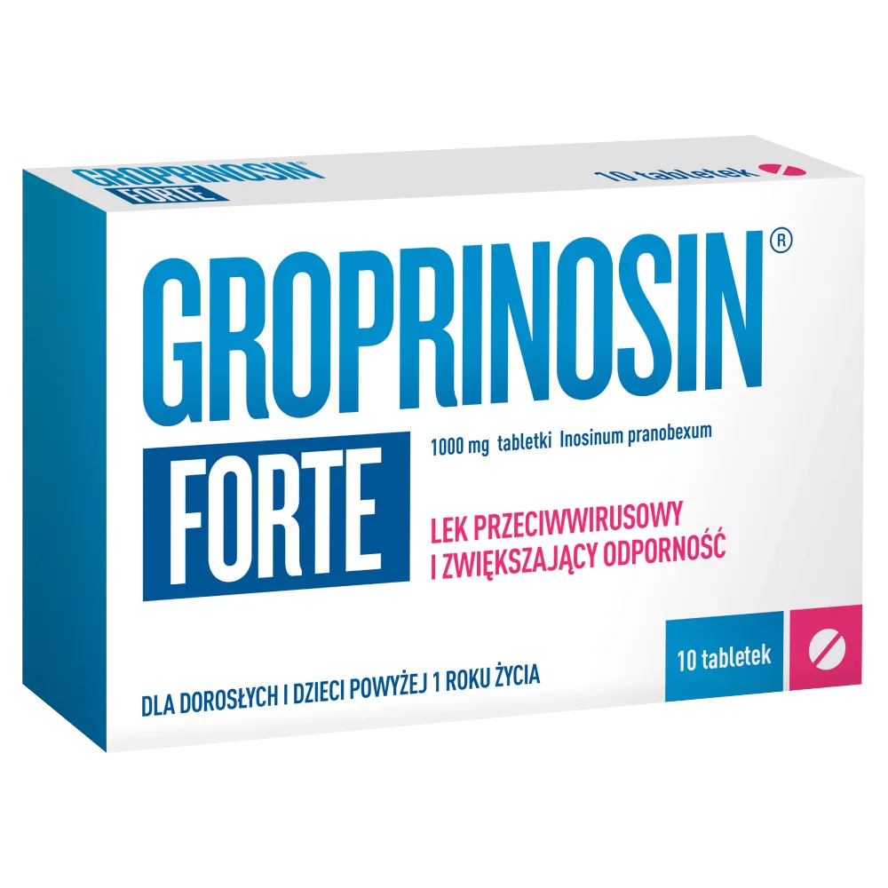 Groprinosin Forte,1000mg, 10 tabletek 