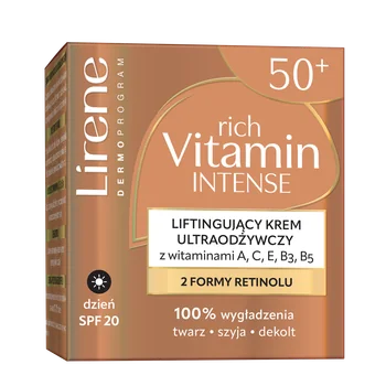Lirene liftingujący krem ultraodżywczy z SPF 20 50+, 50 ml